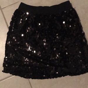 Black Sequin Skirt